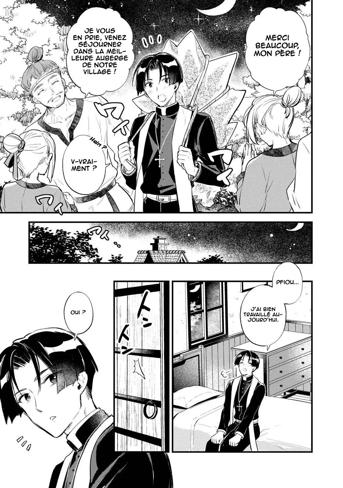 "[Jashin no Chi] ga Nagareteiru" to Iware, Shinsei Kyoukai wo Tsuihou Sareta Shinpu desu. ~Rifujin na Riyuu de Kyoukai wo Oidasaretara, Shinkou Taishou no Megami-sama mo Issho ni Tsuitekichaimashita~ chapitre 5, page 23